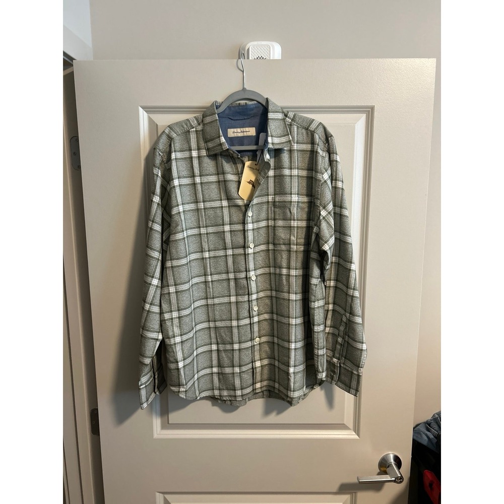 Tommy Bahama Beach Comber Twill Plaid long-sleeve shirt NWT Large